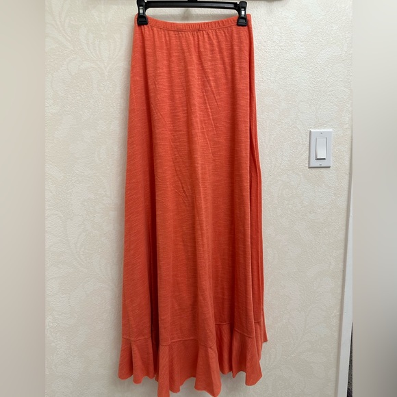 Free People Beach maxi skirt size M orange NWT - Picture 3 of 4